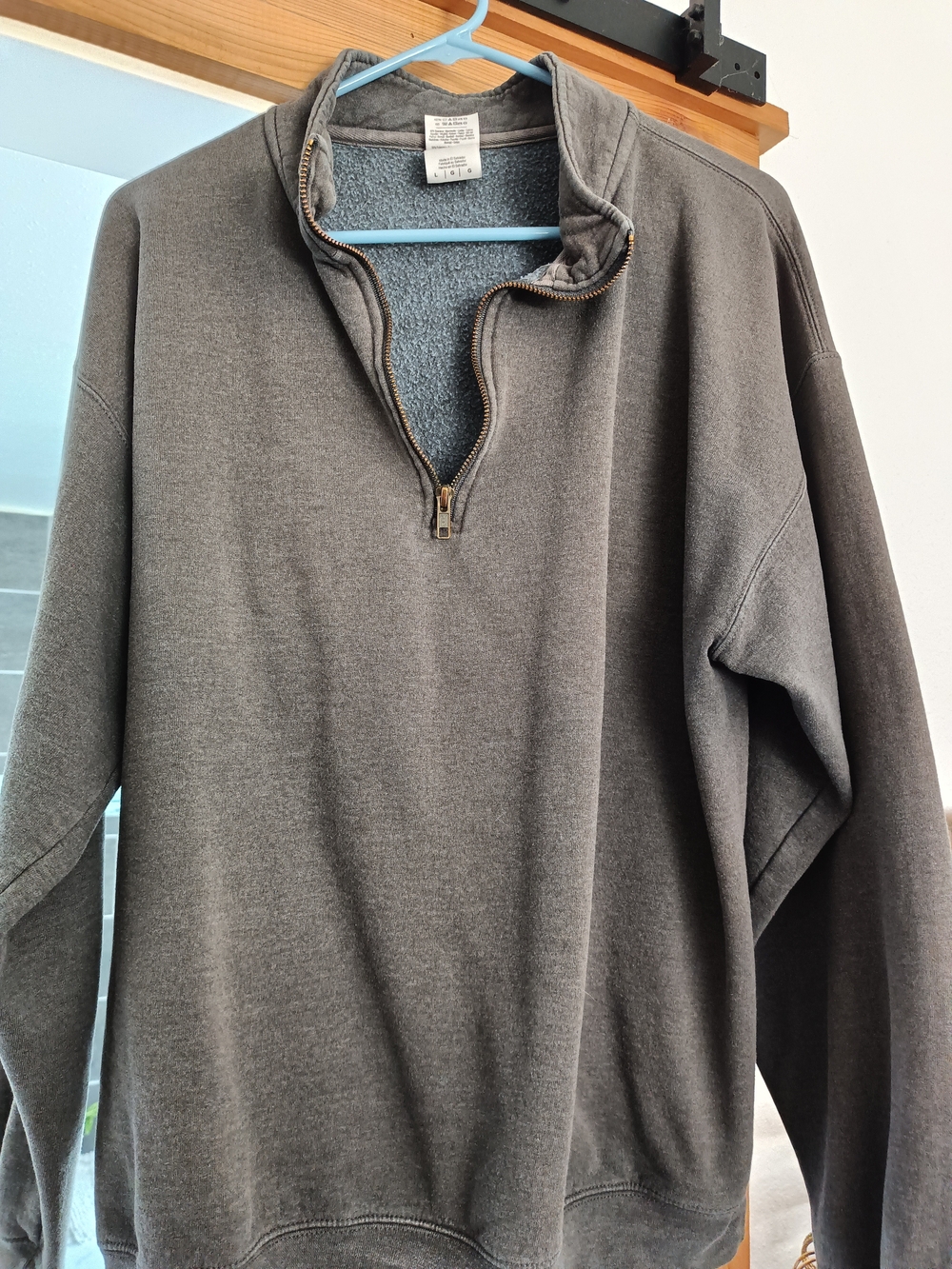 Gray Quarter-Zip Sweatshirt